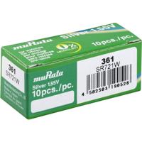 Murata SR721W-PBWW knoopcel 361 zilveroxide 25 mAh 1,55 V 10 stuks - thumbnail