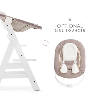 HAUCK schaalbare houten kinderstoel Alpha + / wit