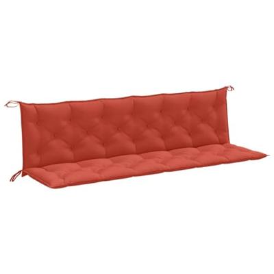 VidaXL Tuinbankkussens 2 st 200x50x7 cm stof gemêleerd rood