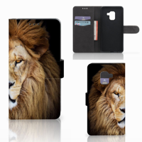 Samsung Galaxy A8 2018 Telefoonhoesje met Pasjes Leeuw - thumbnail