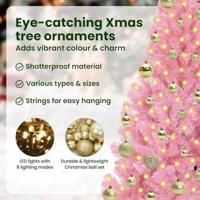 VidaXL Kunstmatig voorverlicht kerstboom met 150 led roze 120 cm pvc - thumbnail