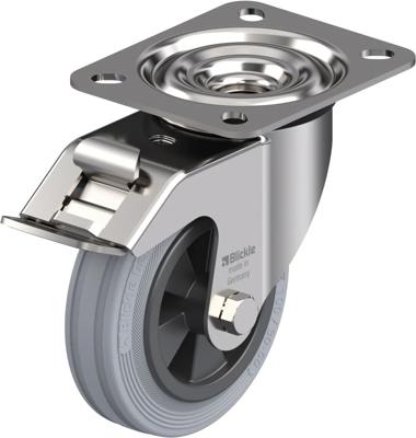 Blickle LEX-VPP 100G-FI-SG Zwenkwiel met rem Wieldiameter: 100 mm Draagvermogen (max.): 70 kg 1 stuk(s)