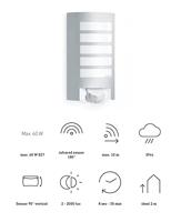 Steinel design sensor buitenlamp, L 12, 657918 met bewegingsmelder - thumbnail