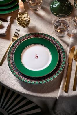 Pip Studio Ontbijtbord Love Birds Donkergroen 21cm Pip Studio Ontbijtbord Love Birds Donkergroen 21cm