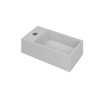 INK - Fontein Polystone Links met Kraangat - 360x180x90 mm - Mat Wit - thumbnail