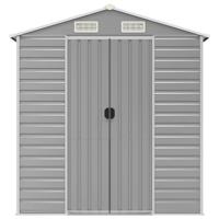 Tuinschuur 191x895x198 cm gegalvaniseerd staal lichtgrijs - thumbnail