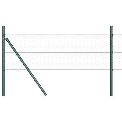 VidaXL Afrasteringspaal groen 10 x 0,4 m (25 mm gaas) staal en pvc VidaXL Afrasteringspaal groen 10 x 0,4 m (25 mm gaas) staal en pvc