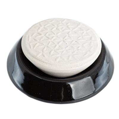 Geursteen Flower of Life Zwart - 7 cm Geursteen Flower of Life Zwart - 7 cm