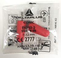 Delta Plus oorplug Conic200 rood (200pr) - thumbnail