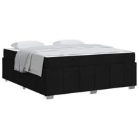 Bedframe met matras Zwart 180 x 200 cm Stof - thumbnail