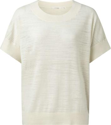 Crew neck knit sweater bleached sand