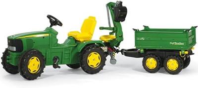 Rolly Toys 122004 RollyMega Trailer John Deere Groen - thumbnail