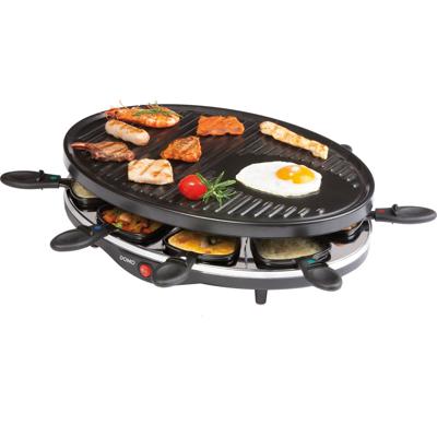 DOMO DO9038G Gourmetstel Grillfunctie, Anti-aanbaklaag, Controlelampje, 8 pannen Zwart