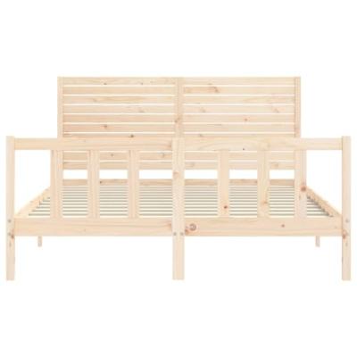 Bedframe met hoofdbord massief hout