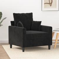 Fauteuil 60 cm fluweel zwart - thumbnail