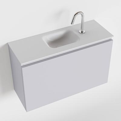 MONDIAZ OLAN 80cm toiletmeubel cale. LEX wastafel talc midden 1 kraangat MONDIAZ OLAN 80cm toiletmeubel cale. LEX wastafel talc midden 1 kraangat