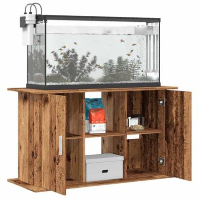 Aquariumstandaard 101x41x58 cm bewerkt hout oud houtkleurig - thumbnail