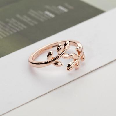 2 stuks bedels Tolive boom tak laat verstelbare open ring voor vrouwen (Rose goud)