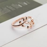 2 stuks bedels Tolive boom tak laat verstelbare open ring voor vrouwen (Rose goud) - thumbnail