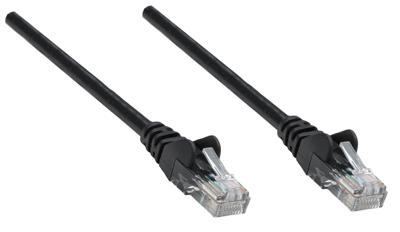 Intellinet 739795 RJ45 Netwerkkabel, patchkabel CAT 6 S/FTP 0.25 m Zwart Folie afscherming, Afscherming gevlochten, Halogeenvrij 1 stuk(s)