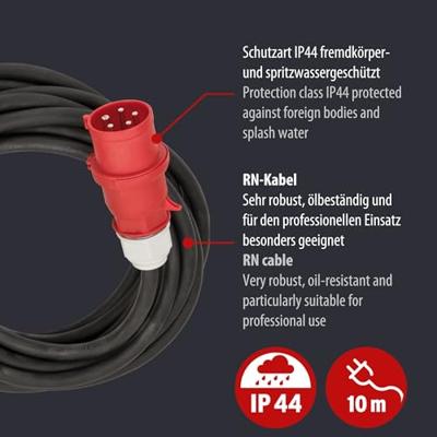 Brennenstuhl 1167630100 Stroom Verlengkabel 63 A Rood, Zwart 10.00 m H07RN-F 5G 16 mm²