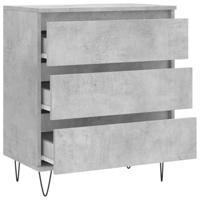 Dressoir 60x35x70 cm bewerkt hout betongrijs - thumbnail