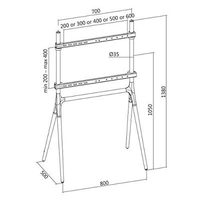 LogiLink BP0078 TV-voet Vloerstandaard
