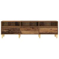 TV-kast met lade Oud Hout 150 x 30 x 45 cm Bewerkt hout - thumbnail