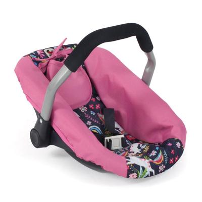 Bayer Chic Poppenautozitje (eenhoorn donkerblauw/roze)
