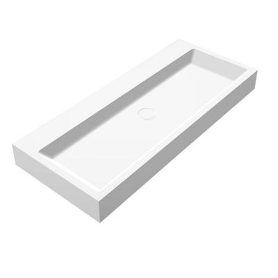 Wastafel Best Design Opera-100 Just-Solid 100x42x10 cm Mat Wit Wastafel Best Design Opera-100 Just-Solid 100x42x10 cm Mat Wit