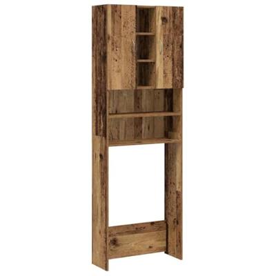 Wasmachinekast 64x25,5x190 cm oud houtkleurig Wasmachinekast 64x25,5x190 cm oud houtkleurig