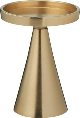 Kandelaar aluminium stompkaars 10x13cm goud
