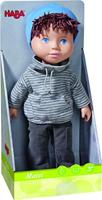 Haba speelpop Matti junior 32 cm PVC grijs/blauw 5-delig - thumbnail