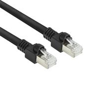ACT Zwart 3 meter S/FTP CAT7 PUR flex patchkabel snagless met RJ45 connectoren (CAT6A compliant) - thumbnail