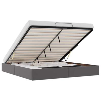 Bedframe zonder matras 160x200 cm kunstleer grijs