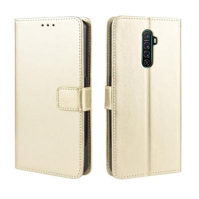 Voor oppo Reno ACE retro Crazy Horse textuur horizontale Flip lederen draagtas met houder & kaartsleuven & fotolijstjes (goud)