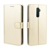 Voor oppo Reno ACE retro Crazy Horse textuur horizontale Flip lederen draagtas met houder & kaartsleuven & fotolijstjes (goud) - thumbnail
