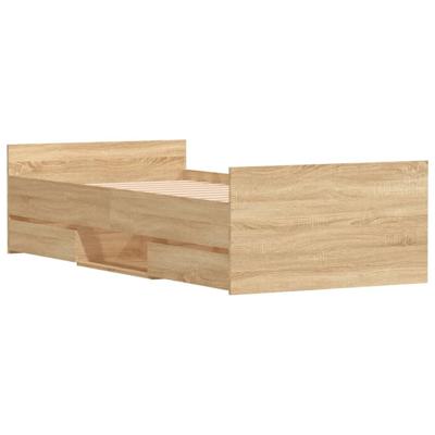 Bedframe met hoofd- en voeteneinde sonoma eikenkleur 100x200 cm