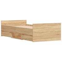 Bedframe met hoofd- en voeteneinde sonoma eikenkleur 100x200 cm - thumbnail