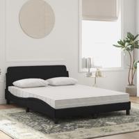 Bed met matras "Dover" fluweel zwart 140x190 cm - thumbnail