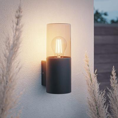 Blaze - LED Wandlamp - Up light - E27 Fitting - IP44 Waterdicht - Smokey glas