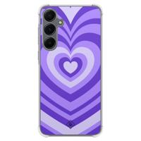 Samsung Galaxy A55 shockproof hoesje - Hart swirl paars - thumbnail