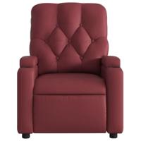 Fauteuil verstelbaar kunstleer wijnrood - thumbnail