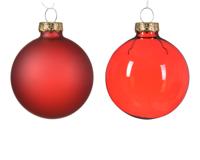 Kerstbal glas d6 cm kerstrood 6st kerst Decoris - Decoris - thumbnail