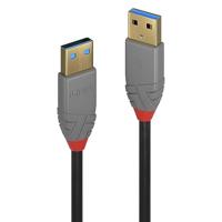 Lindy 36754 USB-kabel 5 m USB A Mannelijk Zwart, Grijs - thumbnail