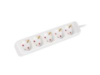 Stopcontactenstrip 5 Tomas Schuko Lanberg 2500 W 3 m Wit - thumbnail