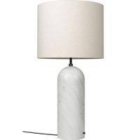 Gubi Gravity XL Low Vloerlamp - Wit marmer & Canvas wit - thumbnail