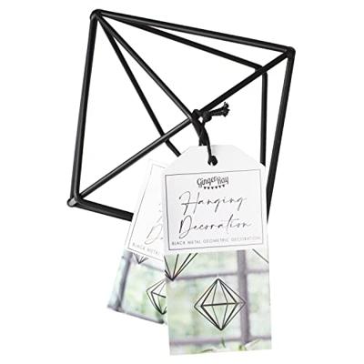 Ginger Ray BW-440 Zwart Metalen Geometrische Decoratie - Small