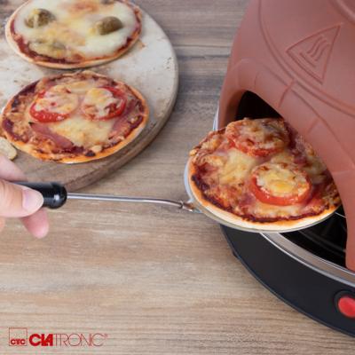 Clatronic PO 3681 pizzamaker en -oven 4 pizza('s) Zwart, Bruin 900 W Clatronic PO 3681 pizzamaker en -oven 4 pizza('s) Zwart, Bruin 900 W