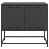 Tv-meubel 68,5x39x60,5 cm staal zwart - thumbnail